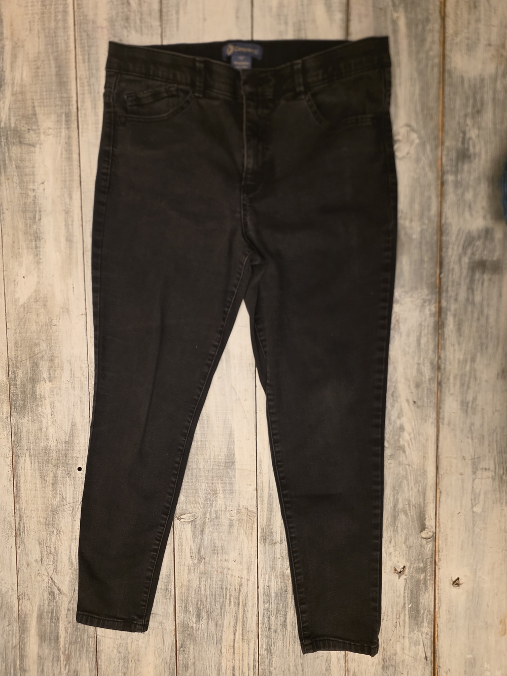 Democracy 'Ab' solution Women's Black Skinny Ankle Jeans sz 14